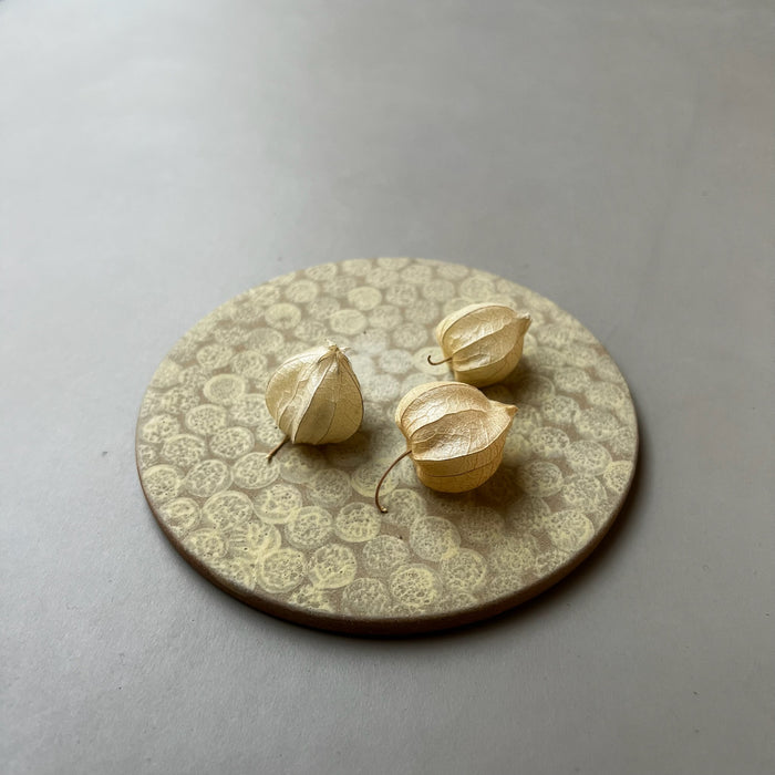 Round patterned ceramic tile