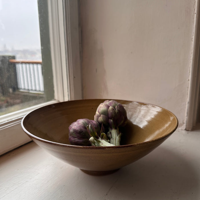 Large bowl, dark ochre