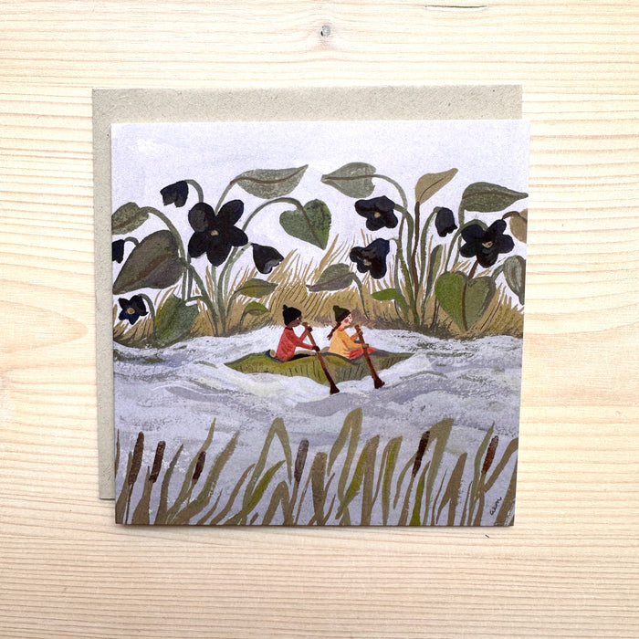 Card, "Leaf Boat"