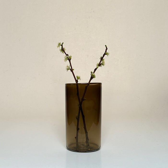 Vase, mouth-blown glass, narrow
