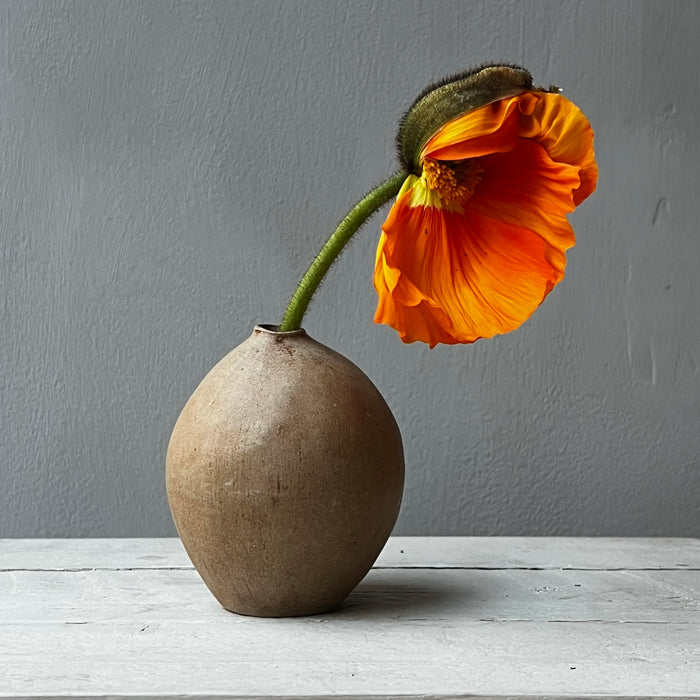 Liten organisk vas, sandfärgad