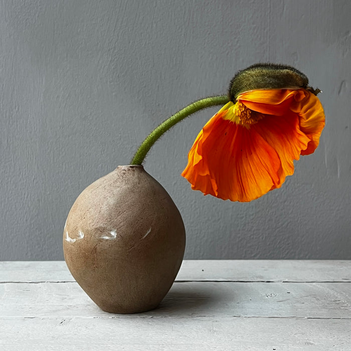 Liten organisk vas, sandfärgad