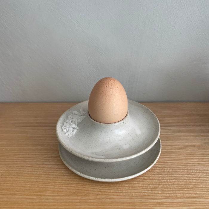 Egg cup, matt white