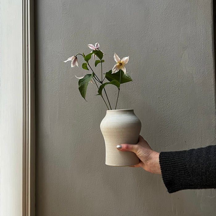 White matte vase