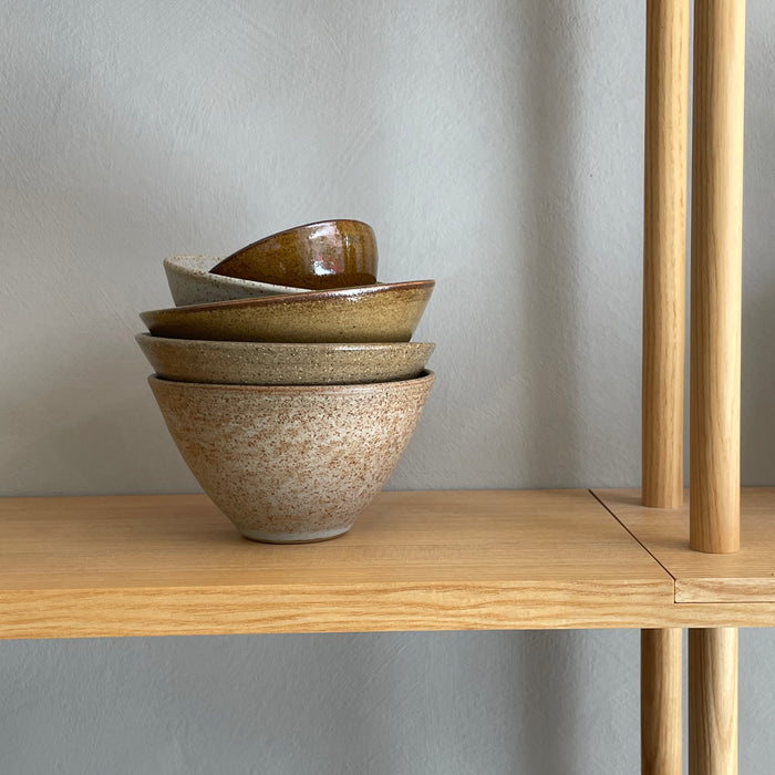 Small dark rust brown bowl
