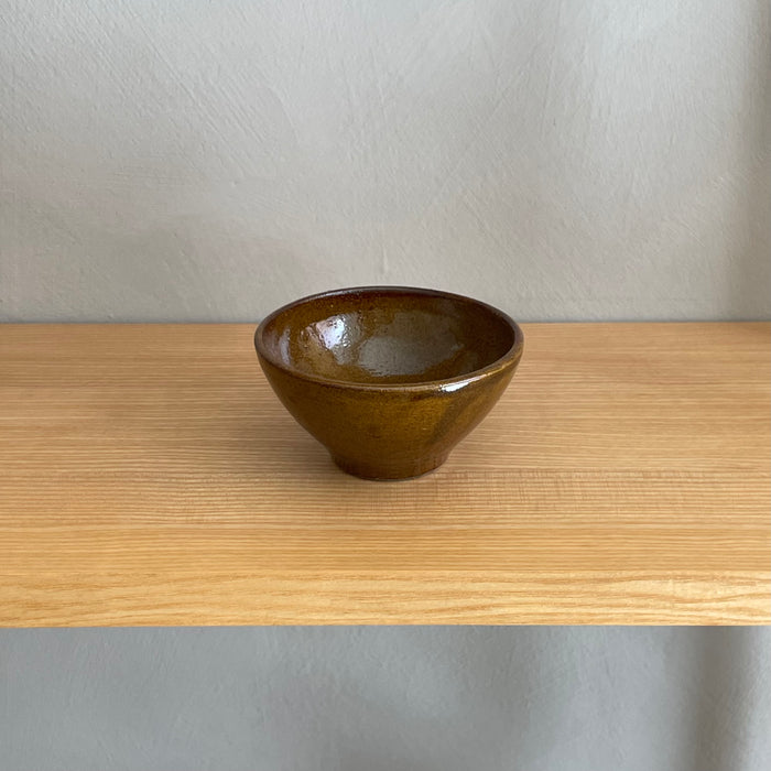 Small dark rust brown bowl