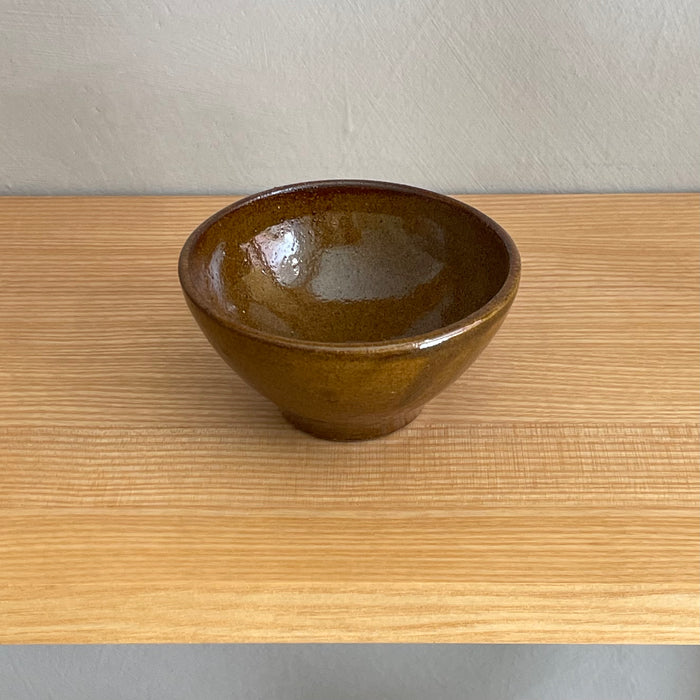 Small dark rust brown bowl