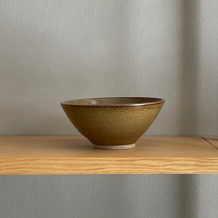 Small dark rust brown bowl