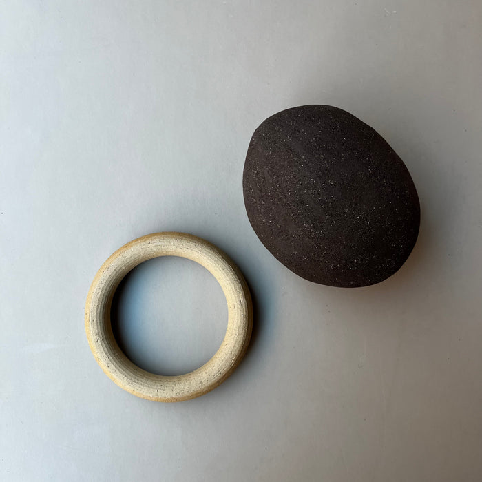 Ceramic ornament, black