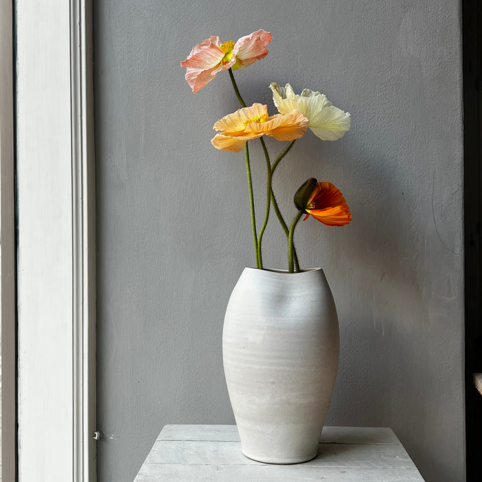 White large organic vase