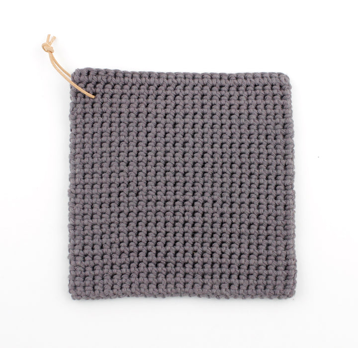 Kettle Holder Aubergine, Hand Crocheted