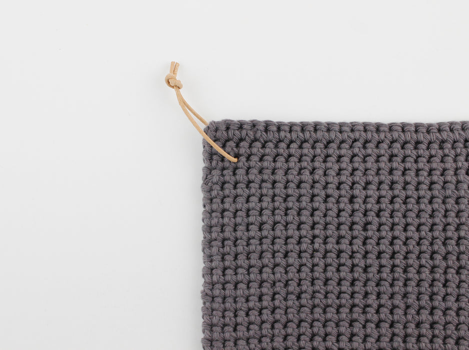 Kettle Holder Aubergine, Hand Crocheted