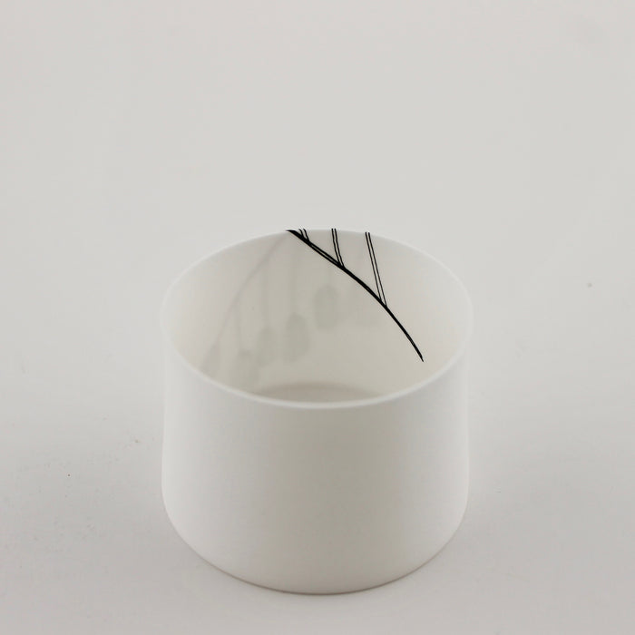 Candle lantern in bone china, "Droopy"